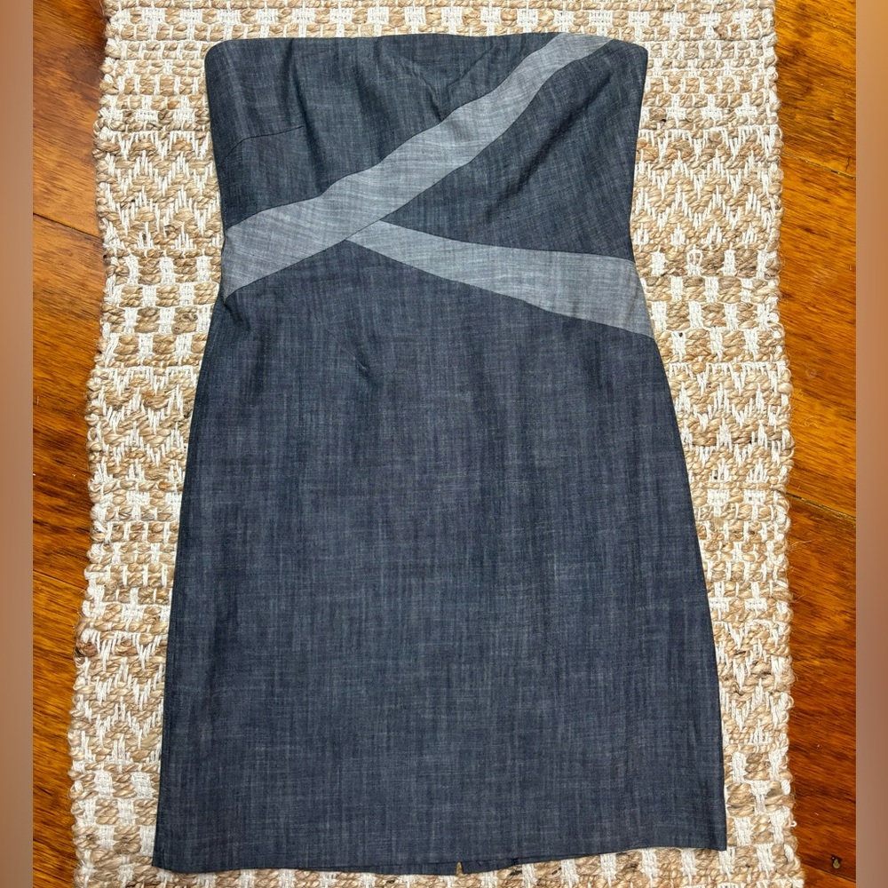 Gianni Bini Strapless Two Tone Jean Dress size 6